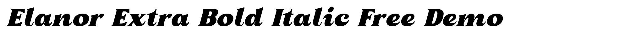 Elanor Extra Bold Italic Free Demo image